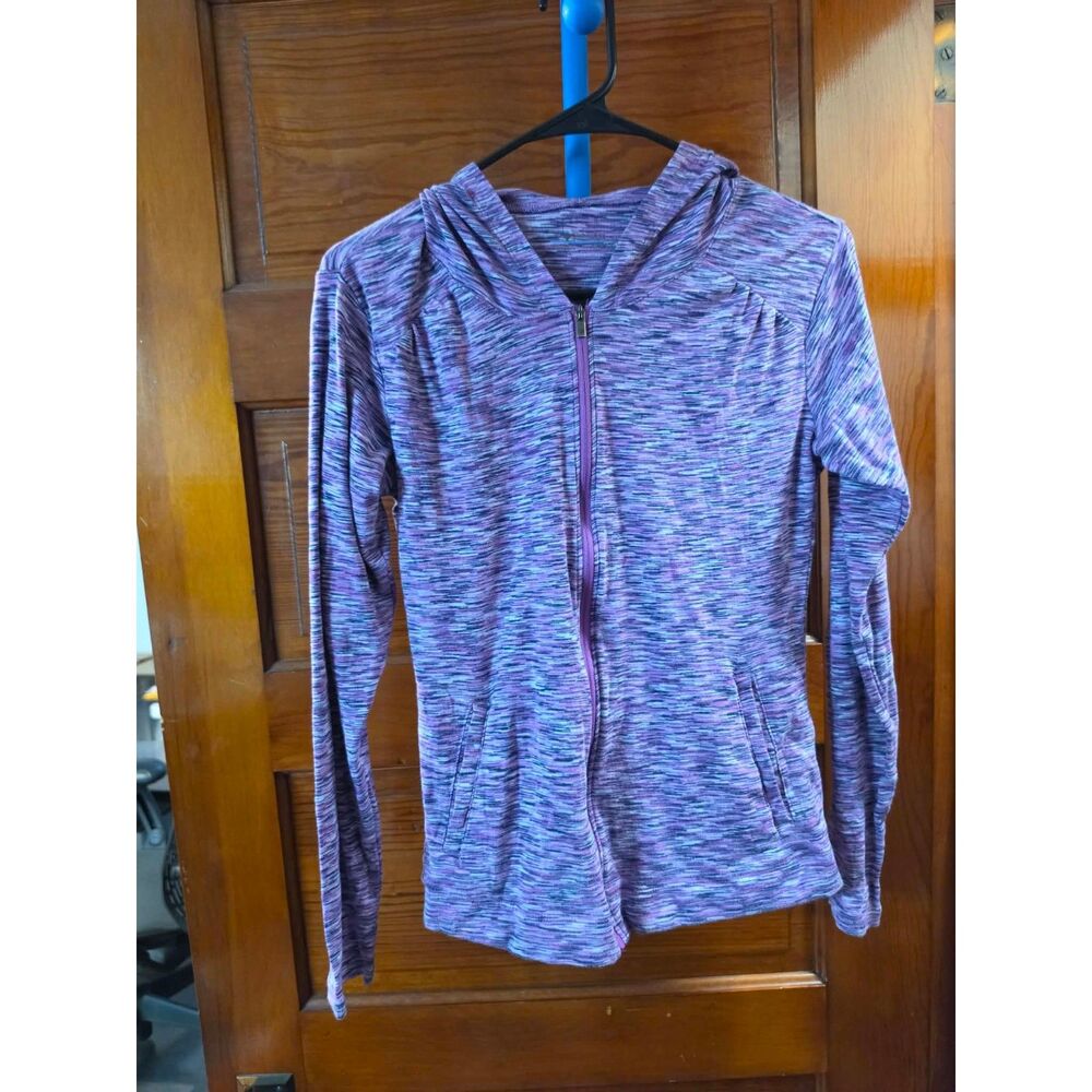 Columbia Women’s Medium Purple Space Dye Full Zip Hooded Athletic Jacket